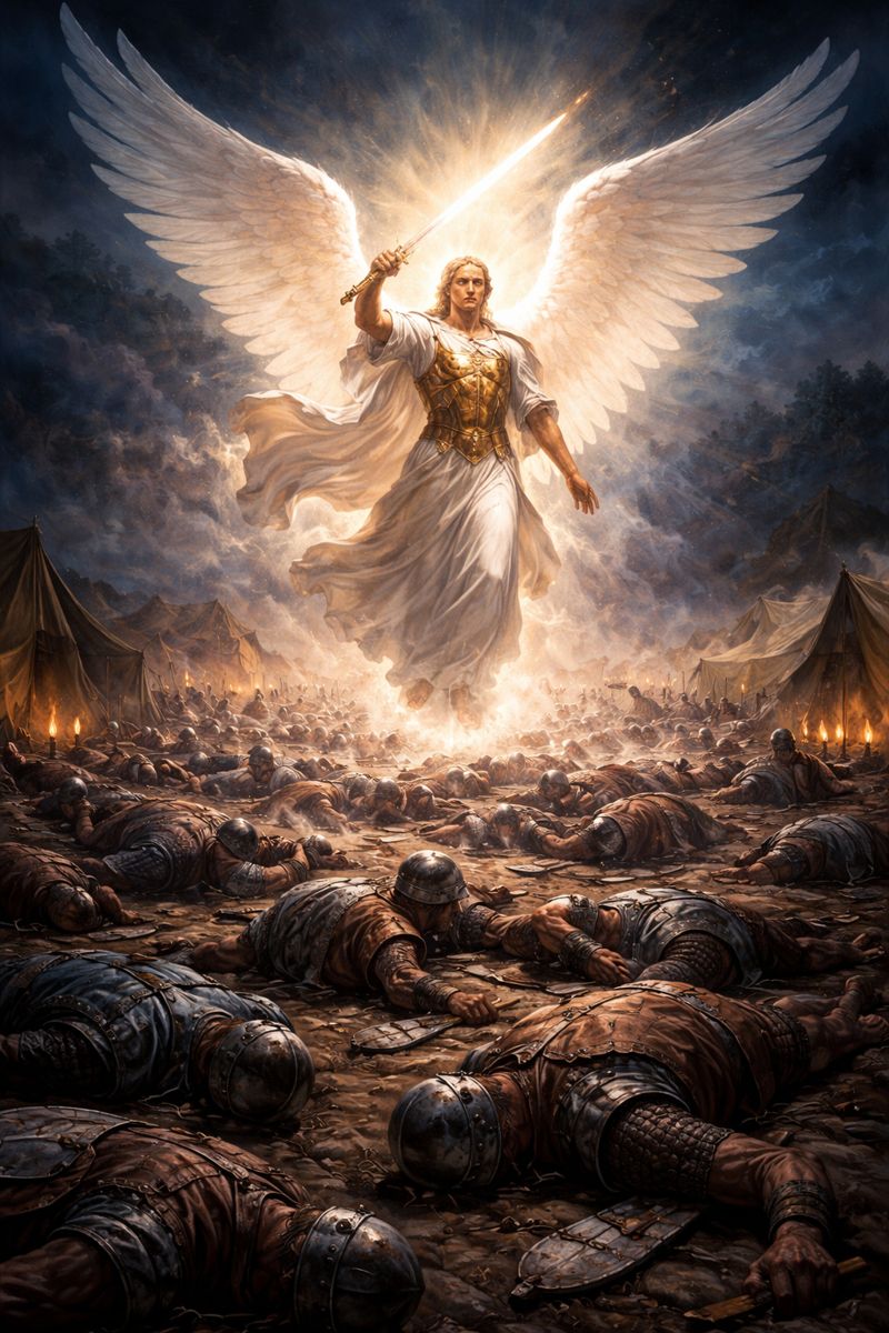 angel brandishing a sword