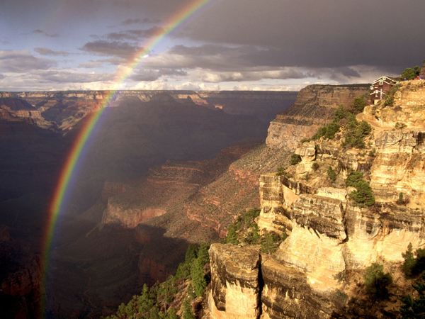 Rainbow mist Grand Canyon, Arizona