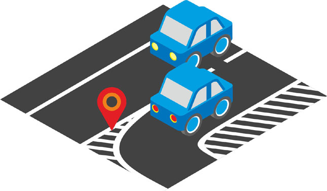 Diagonal white lines