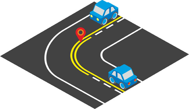 Mixed center line/solid yellow with broken yellow or white line