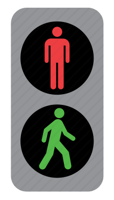 Traffic green & red man