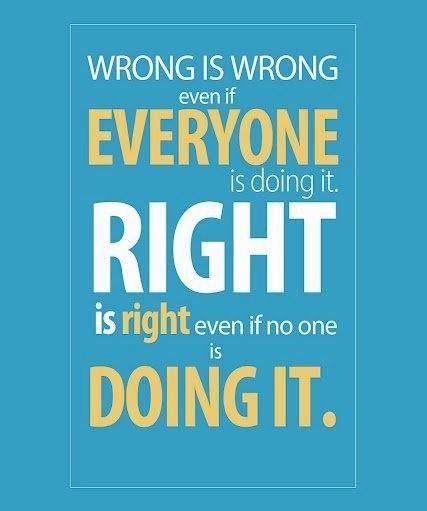 right & wrong